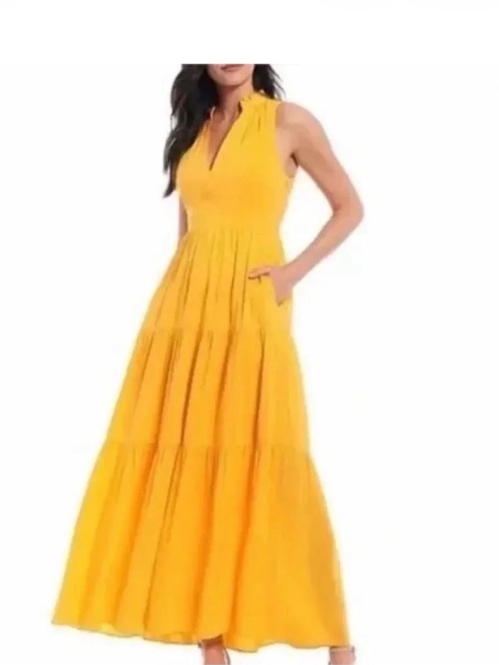 Yellow Sleeveless dress Like New